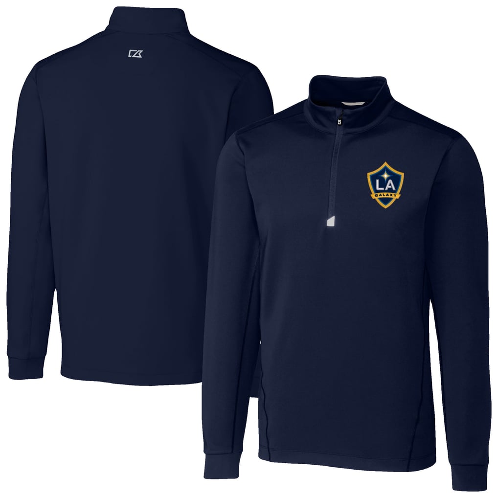  LA Galaxy Cutter & Buck Traverse Stretch Eco Quarter-Zip Pullover Top - Navy